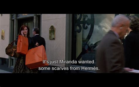 devil wears prada hermes scarf